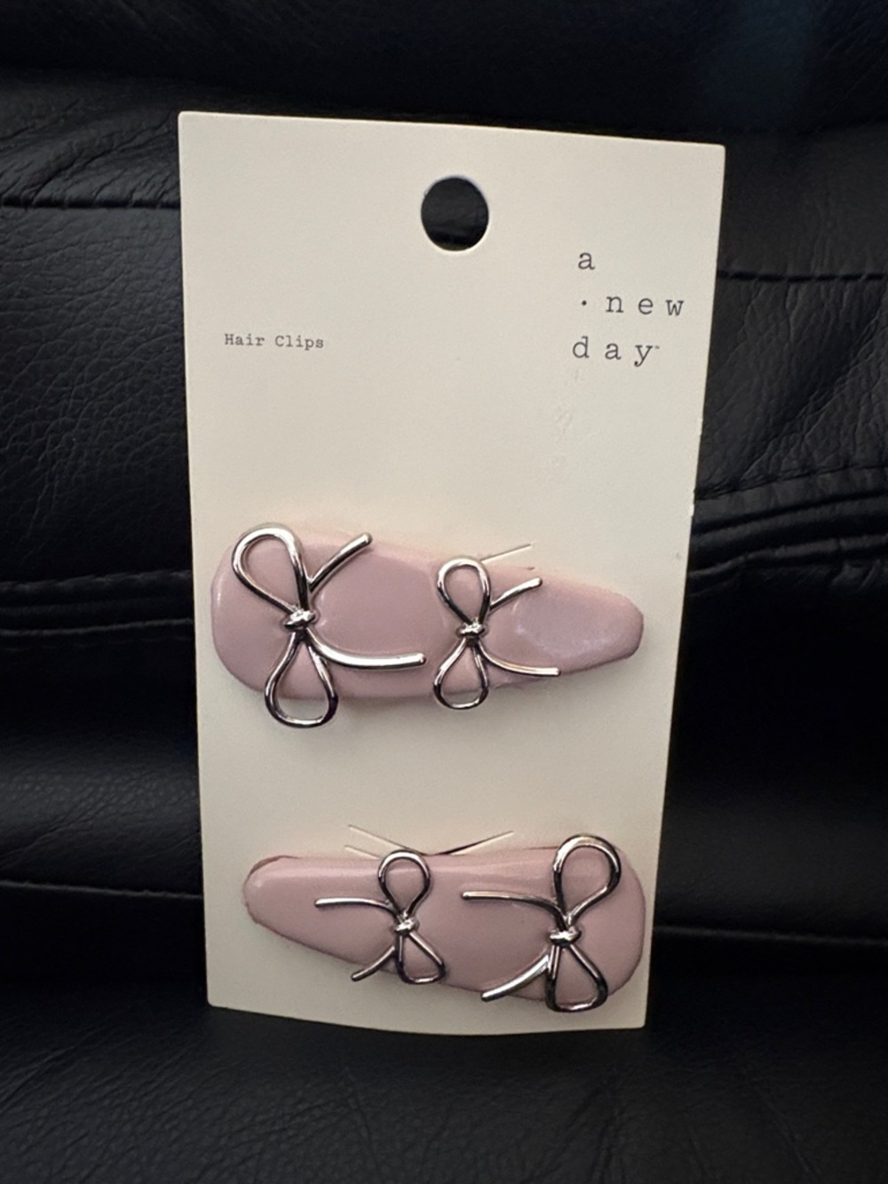 a new day Blush Pink Bow Hair Clips